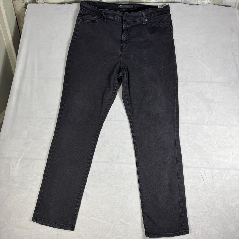 Levi's 512 Womens Skinny Leg Jeans Black Denim Stretch Perfectly Sliming 16P